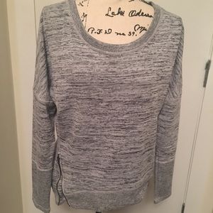 Athleta heathered zip sweatshirt, M